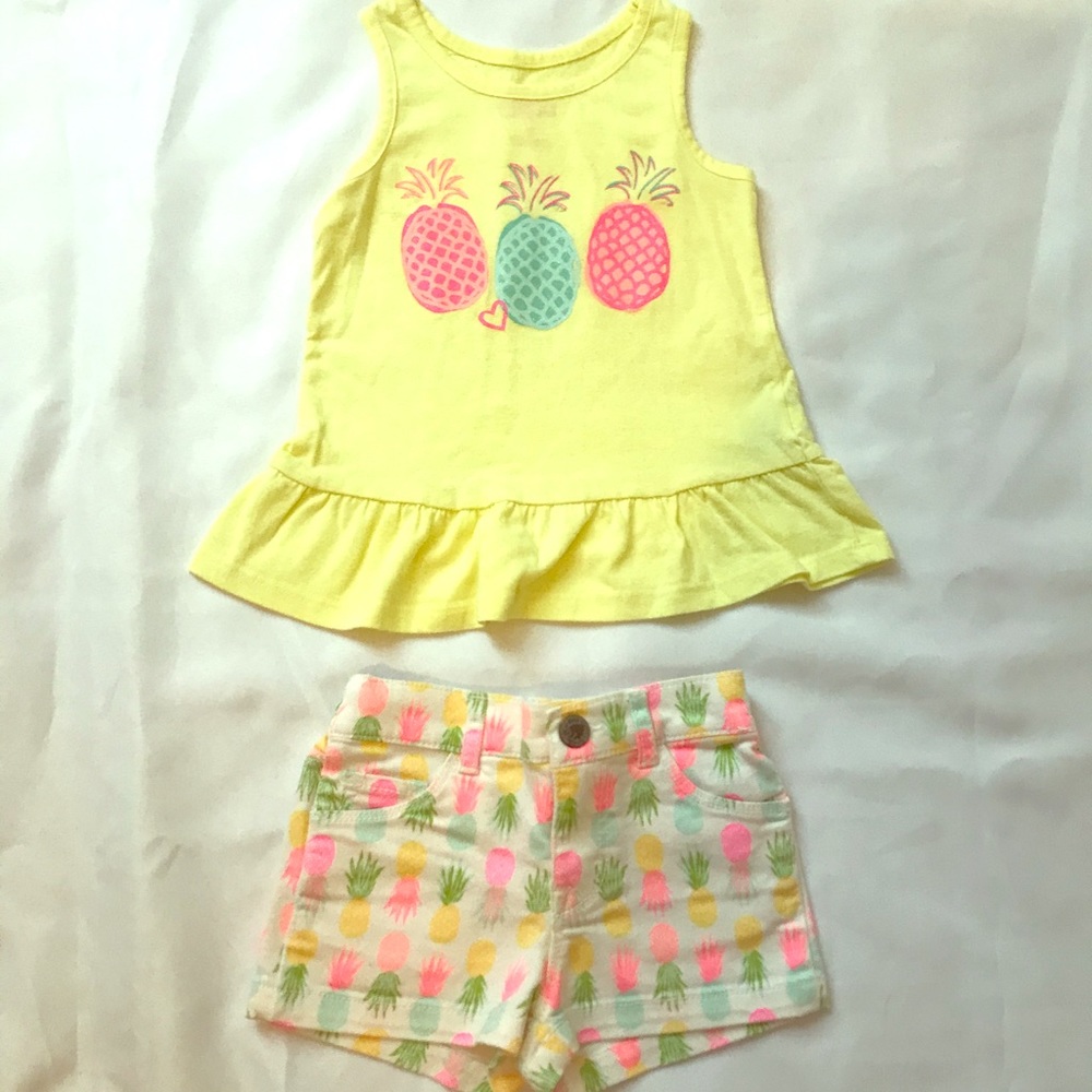 Adorable pineapple outfit 3T 🍍💚💛